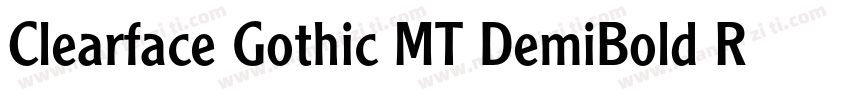 Clearface Gothic MT DemiBold Regula字体转换